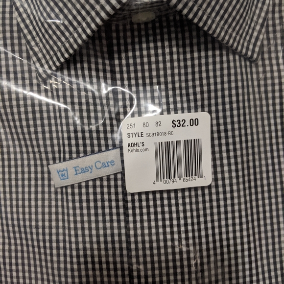 SOLD BN Croft & Barrow Black & White Long-Sleeve Shirt - Picture 5 of 5